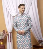 Multicolor long printed kurta