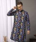 Multicolor long printed kurta