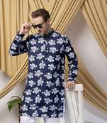 Multicolor long printed kurta