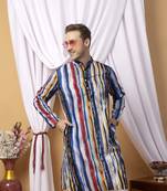 Multicolor long printed kurta