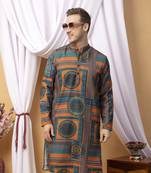 Multicolor long printed kurta