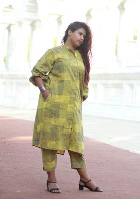 Handblock organic printed kurta with plazo house of the handblock 2