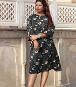 Jahota block printed a line long kurta house of the handblock