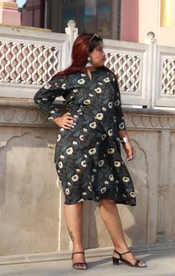 Jahota block printed a line long kurta house of the handblock 3