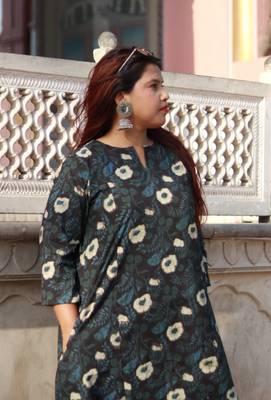 Jahota block printed a line long kurta house of the handblock 4