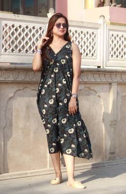 Jahota handblock printed sleevless a line kurta house of the handblock 2