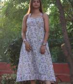 Sleevless a line kurta handblock cotton house of the handblock