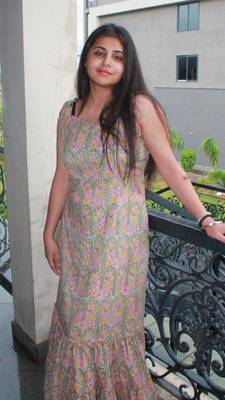 Discover the elegance of our beautiful tree handblock printed knotted dress 3