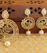 Designer matte finish cz pendant set