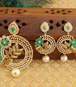 Designer matte finish cz pendant set