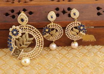 Designer matte finish cz pendant set 1