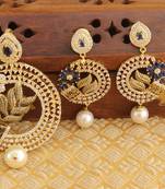 Designer matte finish cz pendant set