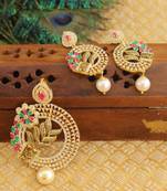 Designer matte finish cz pendant set