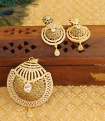 Designer matte finish cz pendant set