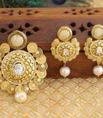 Designer matte finish cz pendant set