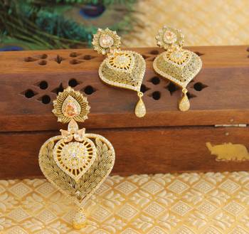 Designer matte finish cz pendant set 1