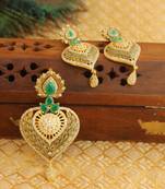 Designer matte finish cz pendant set