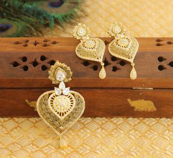 Designer matte finish cz pendant set 1