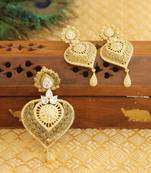 Designer matte finish cz pendant set