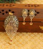 Designer matte finish cz pendant set