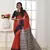 Red Tussar Silk Printed Designer Border & Rich Pallu With Tussar Silk Blouse And Saree For Women 