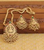 Matte finish temple pendant long chain