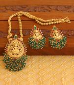 Matte finish temple pendant long chain