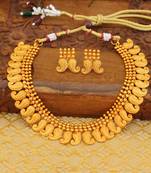 Matte finish mango necklace set