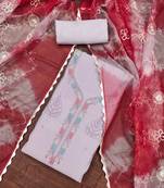 Lavender Premium Roman silk blend Embroiderd Unstitched Dress Material