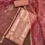 Peach Viscose Organza Unstitched Dress Material