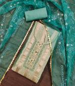 Rama Viscose Organza Unstitched Dress Material