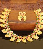Designer matte finished mango necklace set