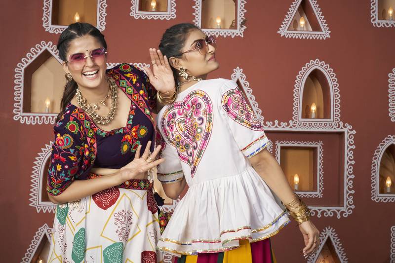 MULTICOLOR YELLOW THREAD EMBROIDERED WITH MIRROR VISCOSE RAYON TRADITIONAL PARTY FESTIVAL STITCHED LEHENGA CHOLI JACKET