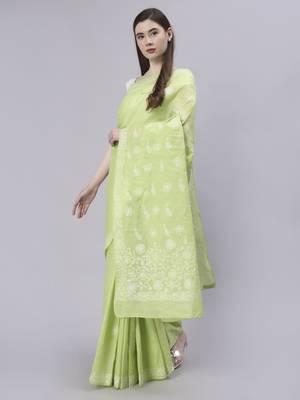 Green terivoil cotton saree 2