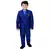 Boys cotton blend 5-piece polka dots printed coat pant suit set - royal blue