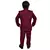 Boys cotton blend solid 5-piece coat suit set - maroon
