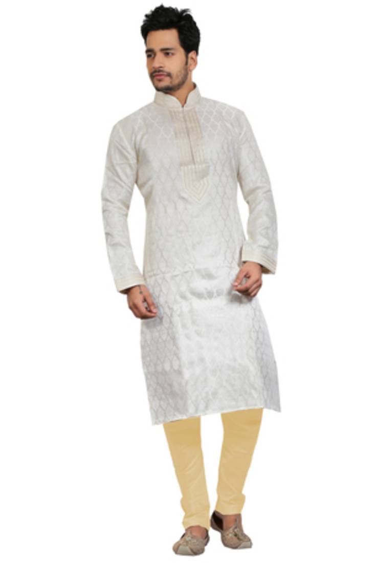 Cream Kurta Pyjama Sets