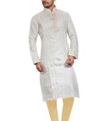 Cream Kurta Pyjama Sets