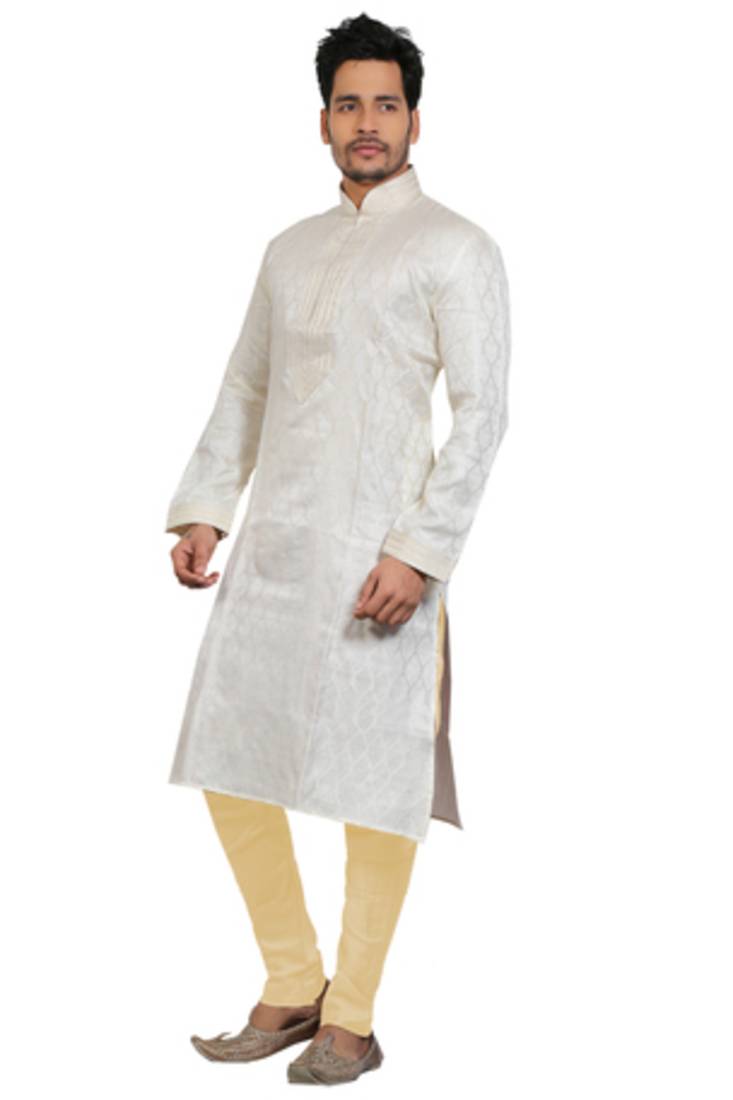 Cream Kurta Pyjama Sets