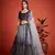 Grey Sequins Embroidered Heavy Chinon Designer Lehenga Choli For Wedding