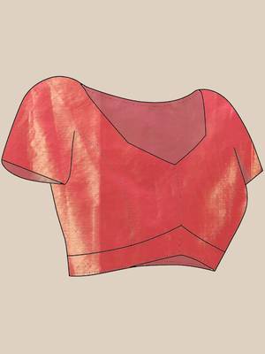 Pink texture motifs tissue silk saree with zari borders 5