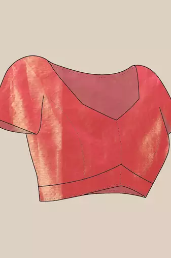 Pink texture motifs tissue silk saree with zari borders