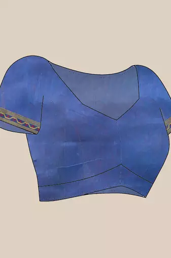 Violet dual-tone muslin soft saree with jamdani designs