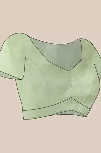 Pistachio green muslin soft saree with jamdani designs