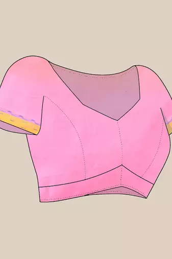 Pink muslin soft saree with jamdani designs