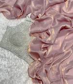 Onion Pink Organza Hand woven Saree