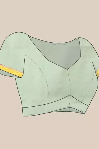 Pistachio green muslin soft saree with jamdani designs
