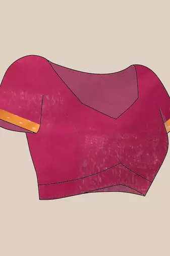 Magenta muslin soft saree with jamdani designs
