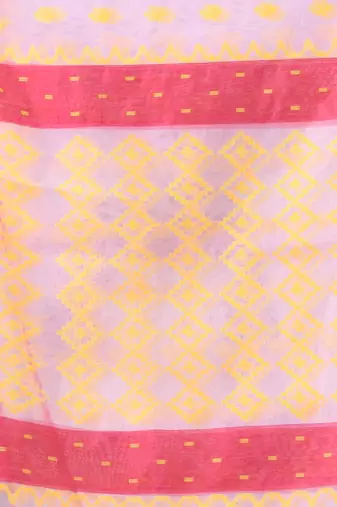 Lavender muslin soft saree with jamdani designs