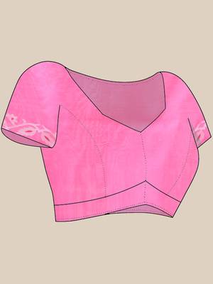 Baby pink muslin soft saree with jamdani designs 5